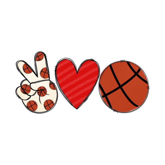 Peace Love Basketball by GupShup