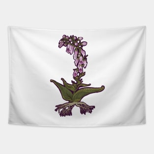 Hand-drawn Foxglove Flower Tapestry