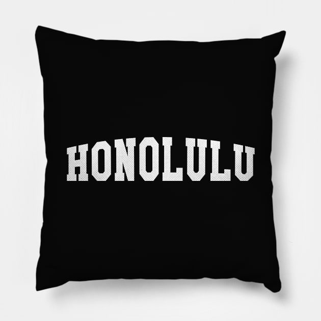 Honolulu, Hawaii - HI Sports Typography Pillow by thepatriotshop