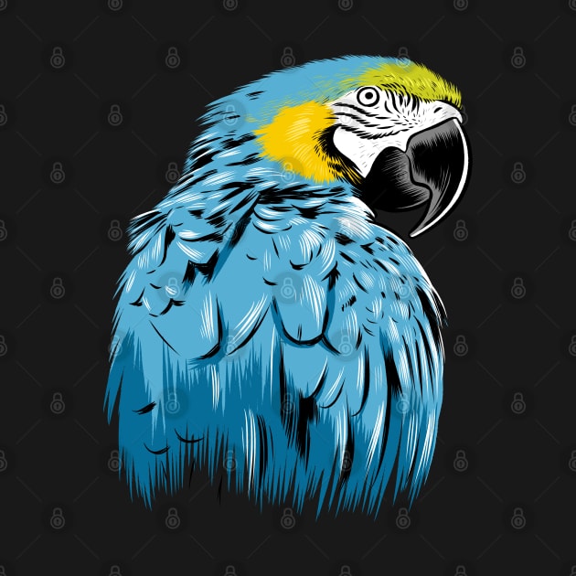 Blue macaw by albertocubatas