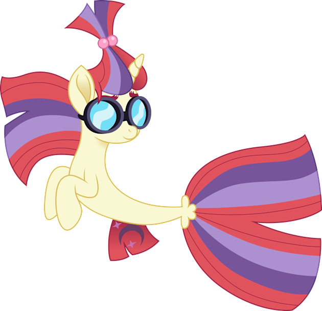 Moon Dancer seapony goggles Kids T-Shirt by CloudyGlow