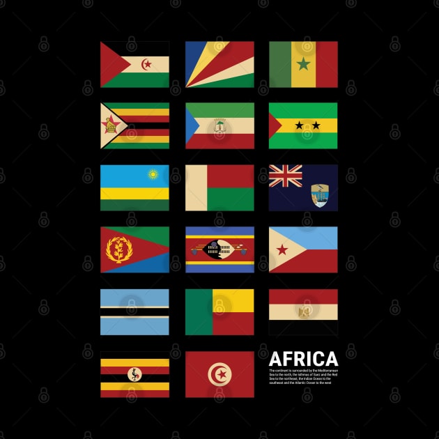 Africa Country Flags Set by KewaleeTee