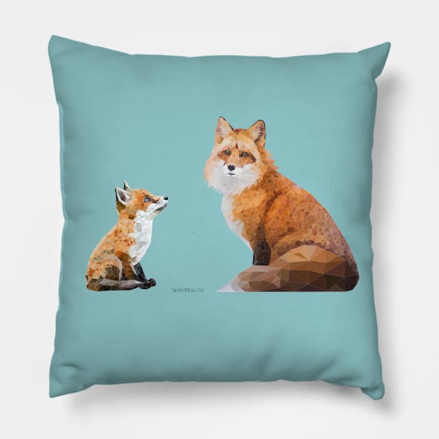 Fox Tenderness Pillow by newmindflow