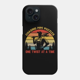 Retro Plumber Vintage Plumbing Sunset Funny Pipefitter Humor Phone Case