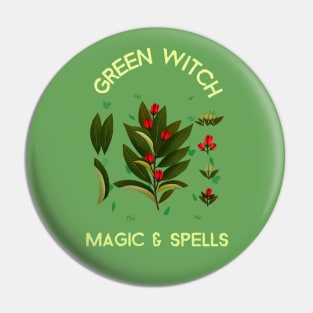 Green Witch Magic and Spells Pagan Wicca herbs Pin