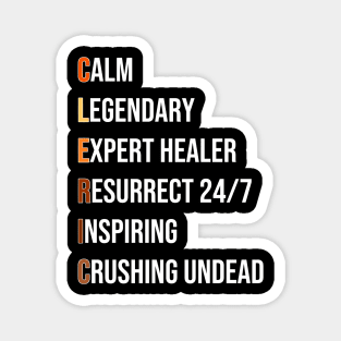 Cleric Healer Priest RPG Pnp Roleplaying Dungeon Meme Gift Magnet