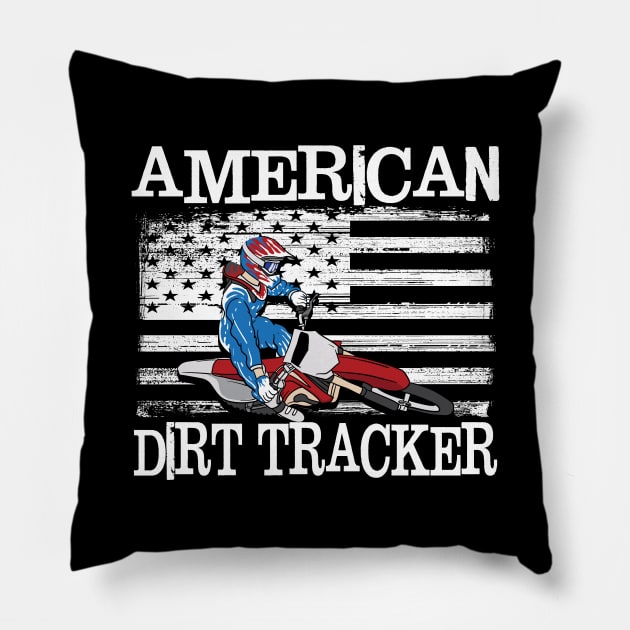 American Dirt Tracker Pillow by maxcode