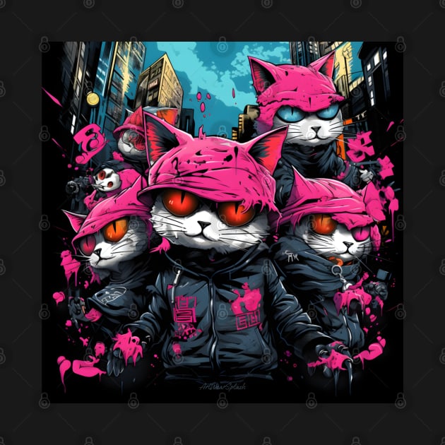 Gangsta Cats, Badass Cats of The Neighborhood! Splash by ArtWearSplash