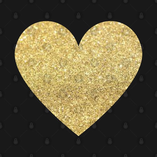 Gold Faux Glitter Heart by Felicity-K