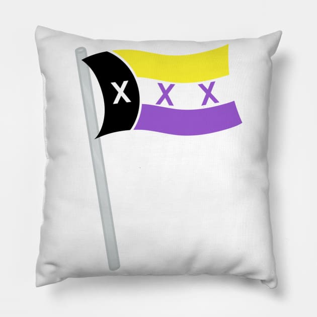 L'Manberg Pride - Non-Binary Pillow by WhiteRabbitWeirdo