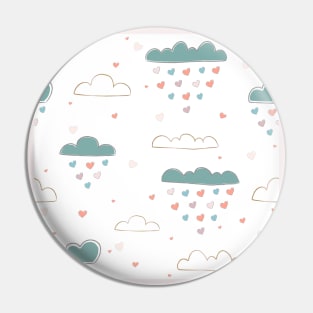 Heavy Heart Rain Pin