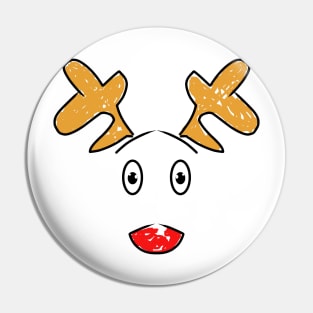 Red hosed reindeer Pin