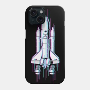 Rocket Spaceship Glitched Phone Case