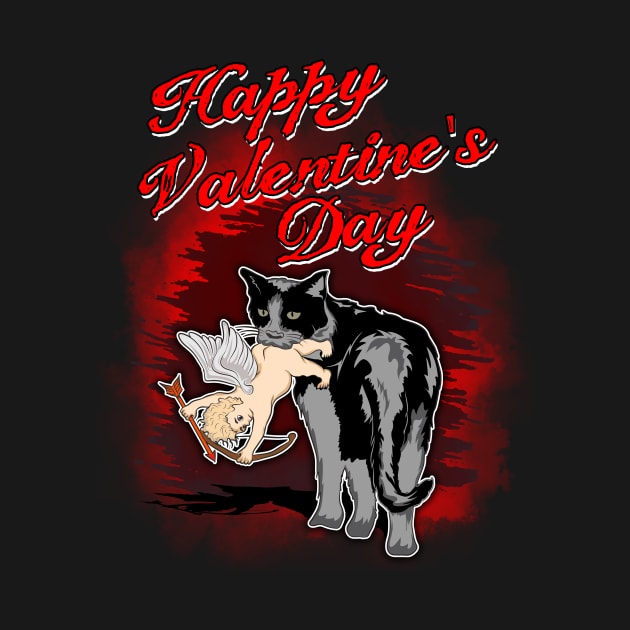 Cat Catches Cupid (Happy Valentine's Day) by BasementMaster