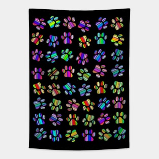 COLORFUL Puppy Paws Tapestry