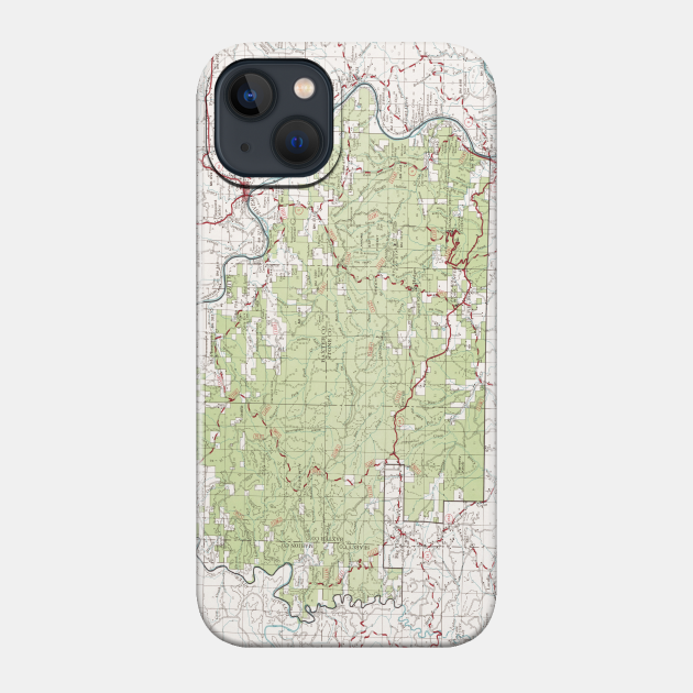 Ozark National Forest Map (1972) Arkansas Woodland Reserve Atlas - Ozark National Forest - Phone Case