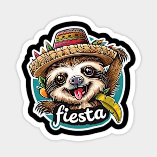 Mexican sloth cinco de mayo fiesta Magnet