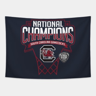 USC Gamecocks National Champs 2024 Women's Basketball Hoop Tapestry