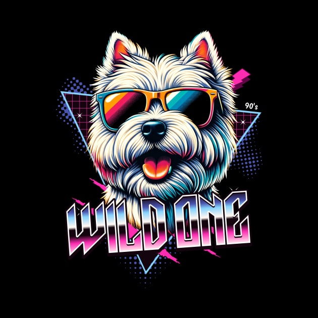 Wild One West Highland White Terrier by Miami Neon Designs