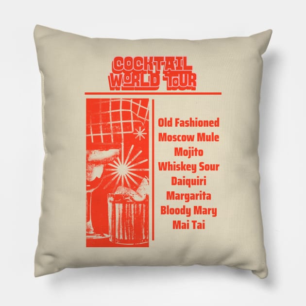 Cocktail Drinking Drinker Alcohol Margarita Moscow Mule bar tender Pillow by Tip Top Tee's