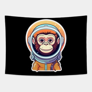 Monkey Ape Astronaut Illustration Tapestry