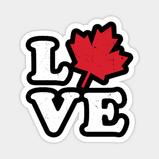 Love Canada Maple Leaf Magnet