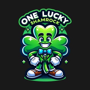 One Lucky Shamrock Funny Cute Irish St Patrick's Day St Paddy's Day Leprechaun Shenanigans T-Shirt