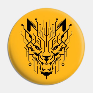 Digital Wolf Pin