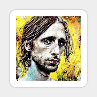 Luka Modrić in yellows Magnet