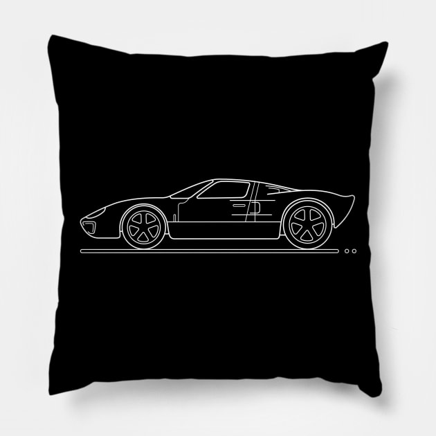 classic racing car W Pillow by garistipis