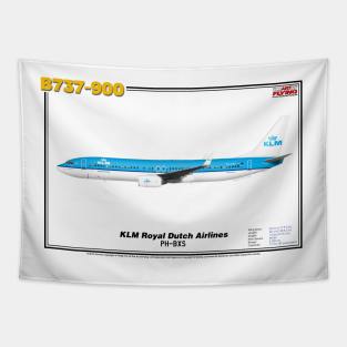 Boeing B737-900 - KLM Royal Dutch Airlines (Art Print) Tapestry