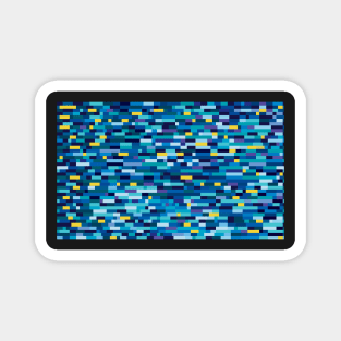 Pixelated multicolor rectangles pattern Magnet