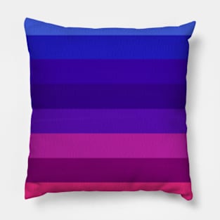 Vibrant blue purple stripe watercolor artwork Pillow