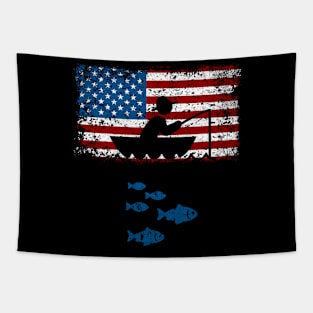 Boat Fishing Tapestry