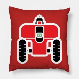 Smart Farming Robot Car Sticker vector illustration. Farm transportation objects icon concept. Robots in agriculture, farming robot, robot greenhouse sticker design logo. Pillow