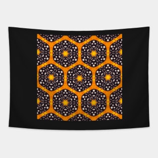 Orange and Black Monarch Butterfly Pattern 8 Tapestry