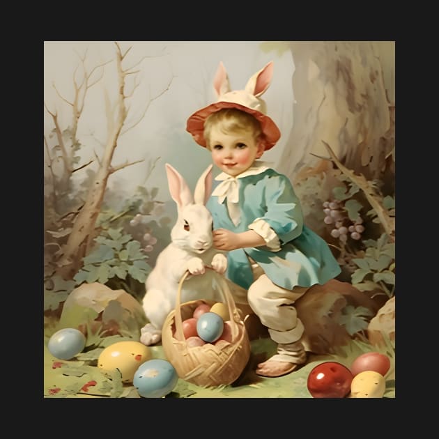 Vintage Easter Postcard Design by MiracleROLart