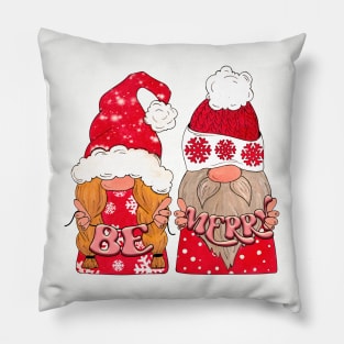 Be Merry Christmas Gnomes Pillow