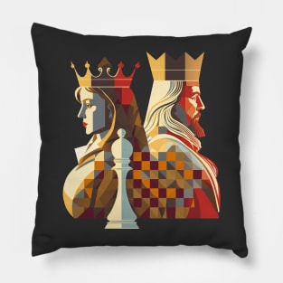 Colourful Chess Game Pieces Pillow