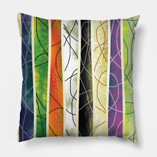 Abstract Colorful Morning Forest Dream Pillow