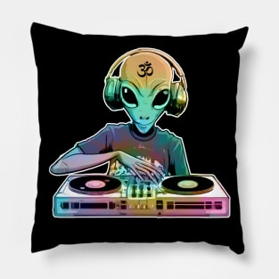 Psytrance Goa Om Rave DJ Alien Pillow