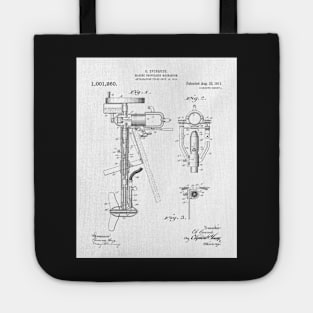 Outboard Motor Patent - Sailing Sailor Lakehouse Art - White Tote