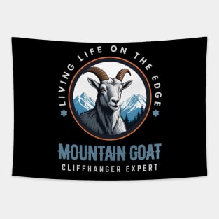 Mountain Goat Cliffhanger Tapestry