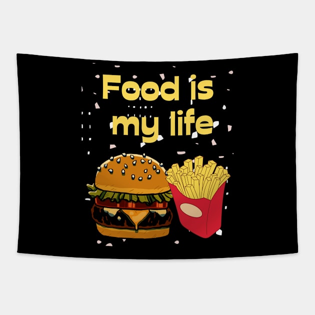 Food is my life Tapestry by BrookProject