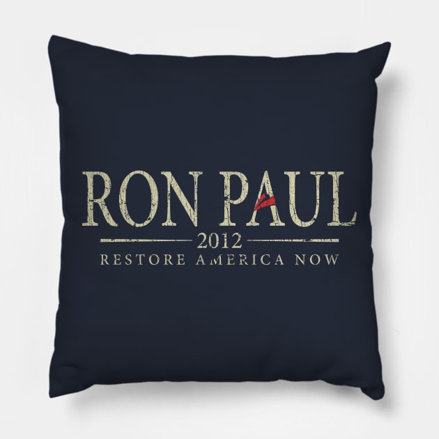 Ron Paul Restore America 2012 Pillow by JCD666