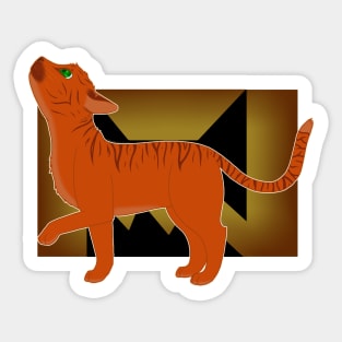 Firestar Warriors Headshot Sticker for Cat Lovers & Warrior Cats