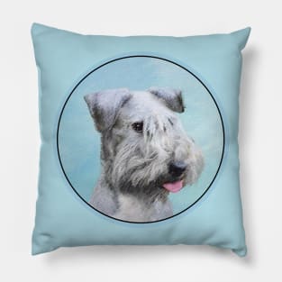 Cesky Terrier Painting - Cute Original Dog Art Pillow