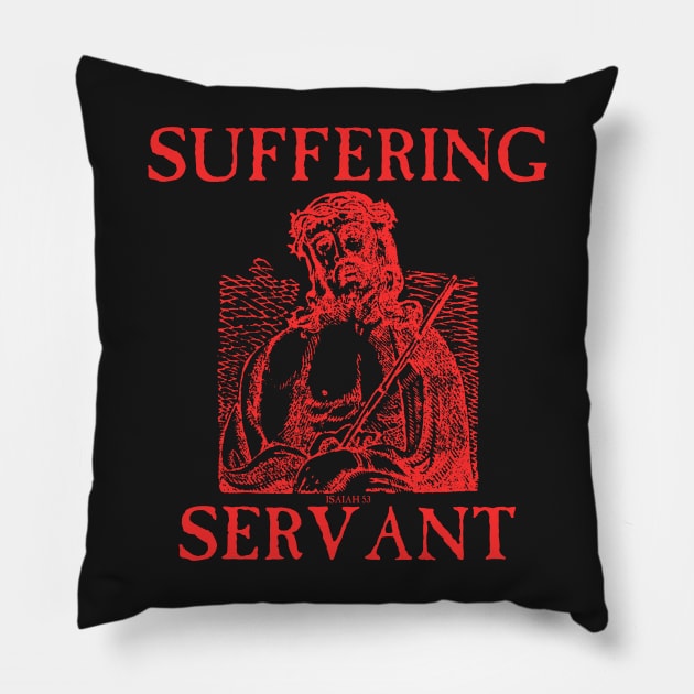 Suffering Servant Jesus Crucifixion Metal Hardcore Punk Pillow by thecamphillips