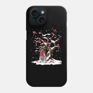 German Shorthaired Pointer Scarf Cardinal Snow Christmas Phone Case