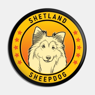 Shetland Sheepdog Dog Portrait Pin